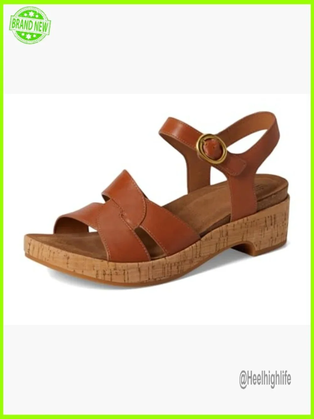 Leather Platform Sandals with Ankle Strap, Casual Open Toe Wedges
